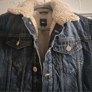 GAP Denim Sherpa-Lined Jacket